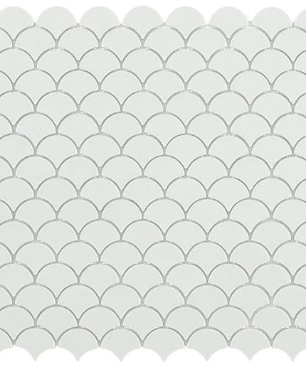 fish scales glass mosaic tile 1 1x1 4 Fish Scales 6105 MATT DARK GREY