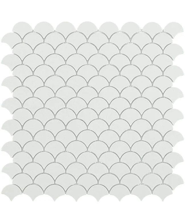 fish scales glass mosaic tile 1 1x1 4 Fish Scales 6105 MATT DARK GREY