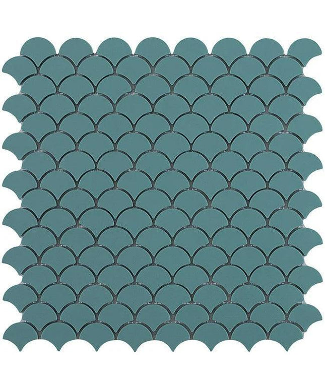fish scales glass mosaic tile 1 1x1 4 Fish Scales 905 MATTE MOKA