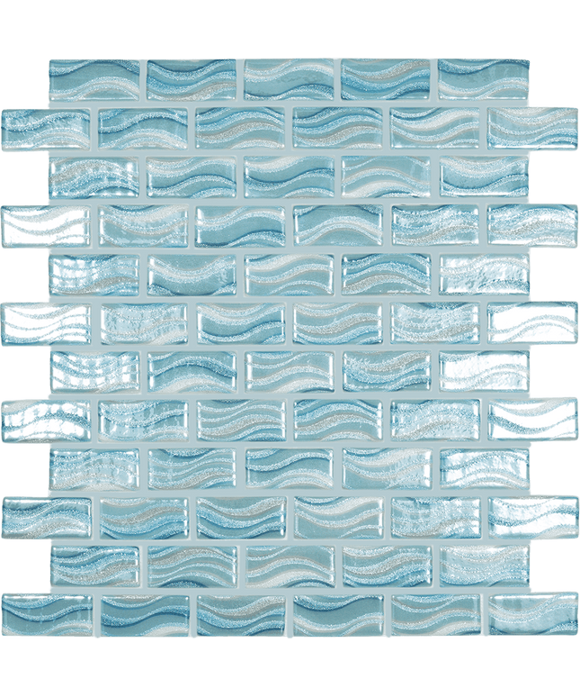 7801 Glitter Sky Brick glass tile