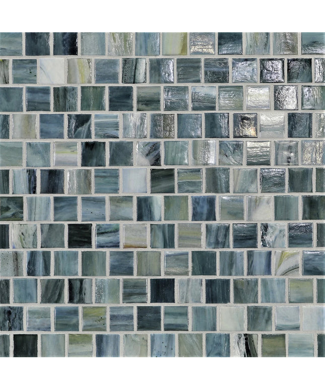 Pattern of blue and gray tiles