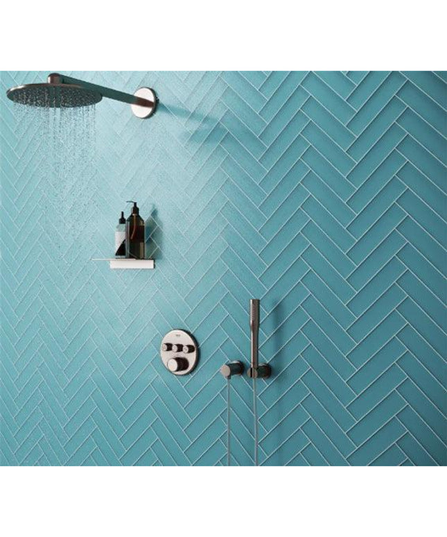 cascade glass tile subway 2x8 Cascade Fog