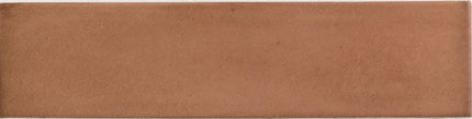 Rectangular brown tile with a subtle pattern