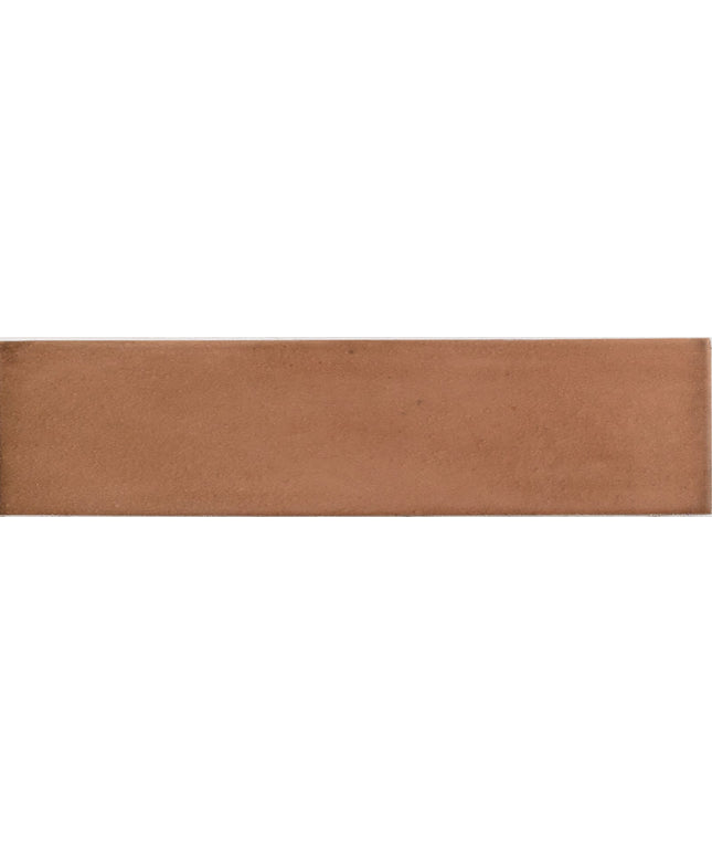 Rectangular brown tile with a subtle pattern