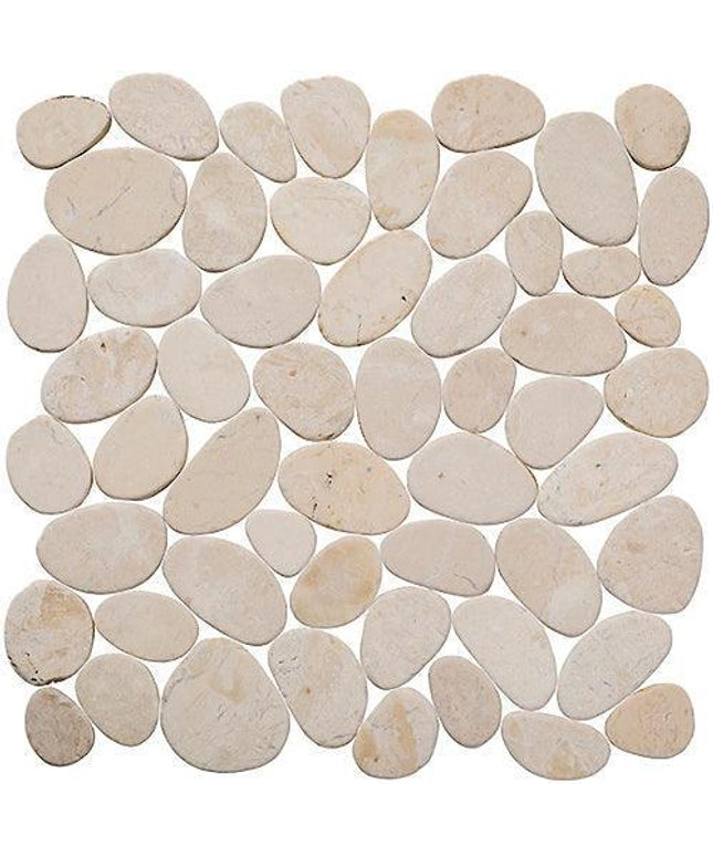 cobbles pebble tile tumbled 12x12 Cobbles Beige Marble