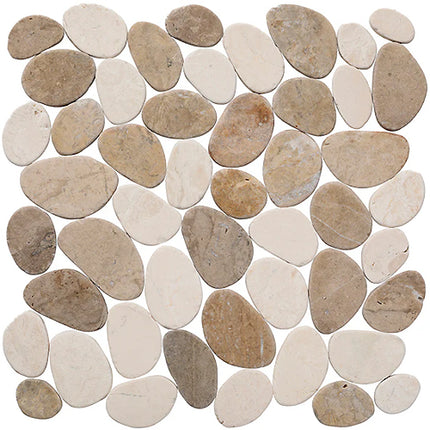 cobbles pebble tile tumbled 12x12 Cobbles Motley Grey JG