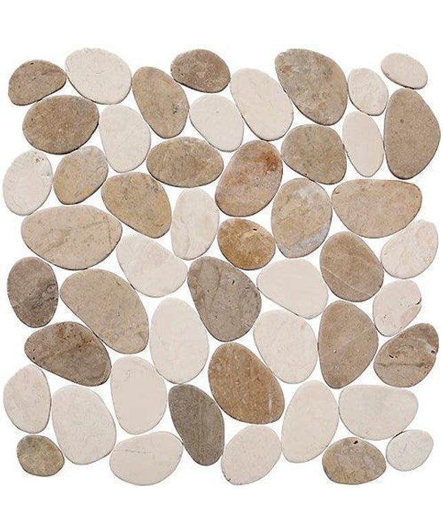 cobbles pebble tile tumbled 12x12 Cobbles Motley Grey JG