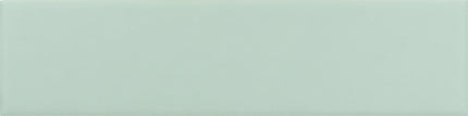 A pale mint green rectangular tile or color swatch with a smooth, slightly glossy surface.