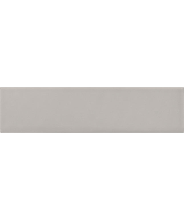 A flat, light gray rectangular tile or swatch with subtle horizontal texture.