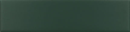 A dark forest green rectangular tile with a smooth matte finish, shown against a matching green background.