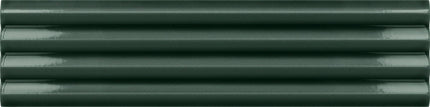 A close-up texture shot of dark forest green horizontal siding or siding panels, showing the smooth, slightly glossy surface.