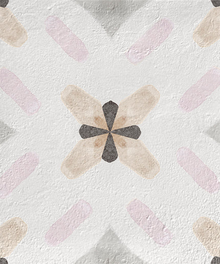 Decorative tile with geometric pattern on a light background
