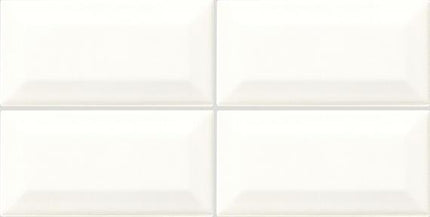 white grid bevel tile 3x6