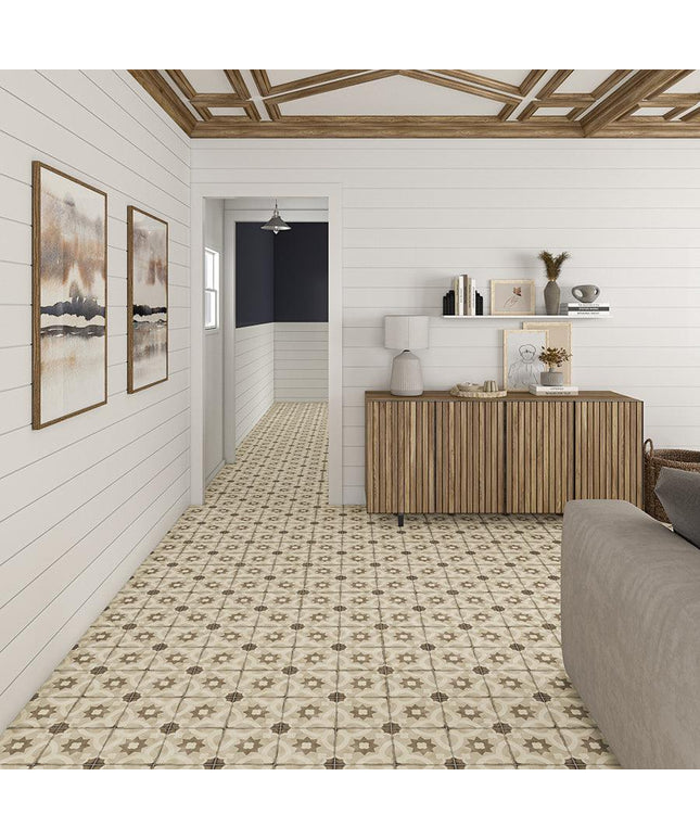 Quartetto Warm Glazed Porcelain Tile 8x8