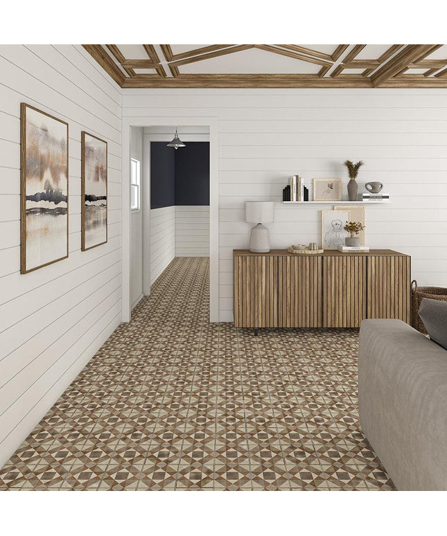 Quartetto Warm Glazed Porcelain Tile 8x8