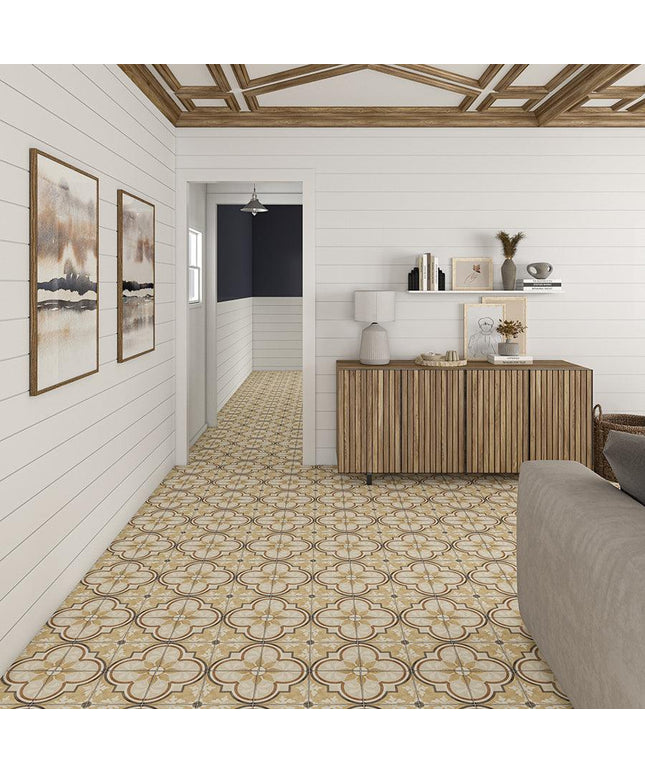 Quartetto Warm Glazed Porcelain Tile 8x8
