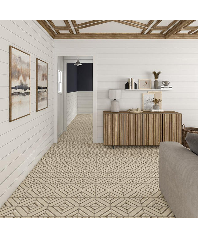 Quartetto Warm Glazed Porcelain Tile 8x8
