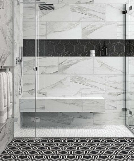 hexagon deco floor tiles 8x8