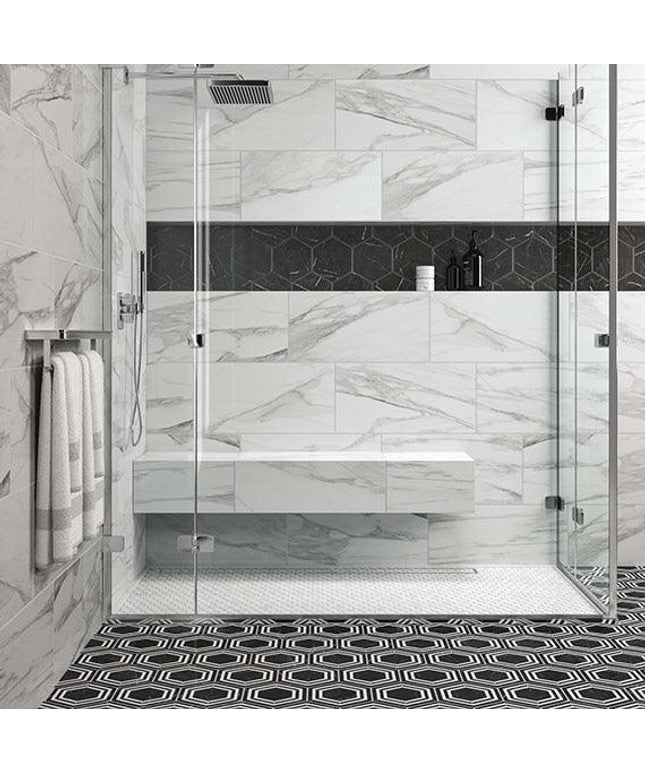 hexagon deco floor tiles 8x8
