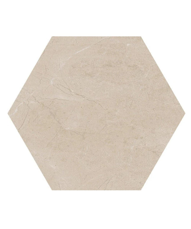 beige hexagon 8x8 porcelain tile