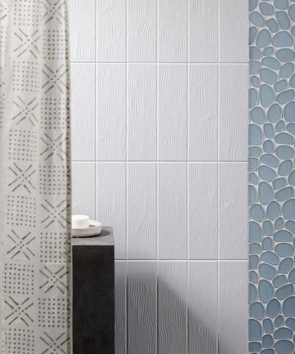 ebb and flow shower wall tile just white