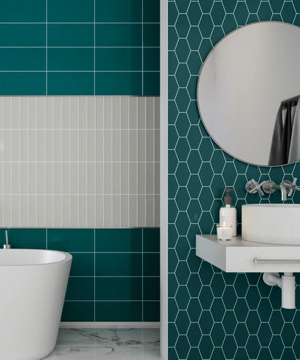 lagoon elongated hex wall tile