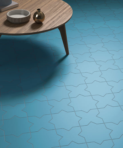 azure blue porto star and cross tiles