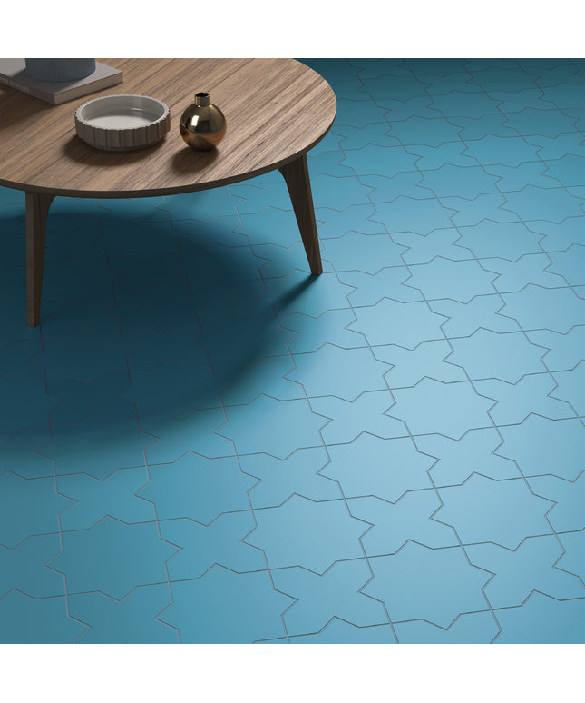 azure blue porto star and cross tiles