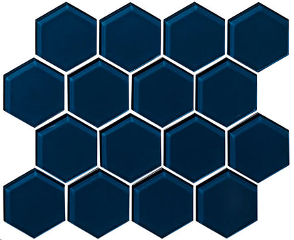 hexagon glass mosaic tile gloss 3 HEX Oceania