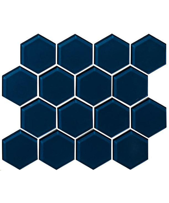 hexagon glass mosaic tile gloss 3 HEX Oceania