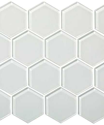 hexagon glass mosaic tile gloss 3 HEX Stratos