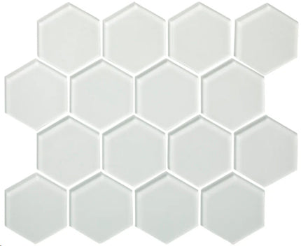 hexagon glass mosaic tile matte 3 HEX Graphite