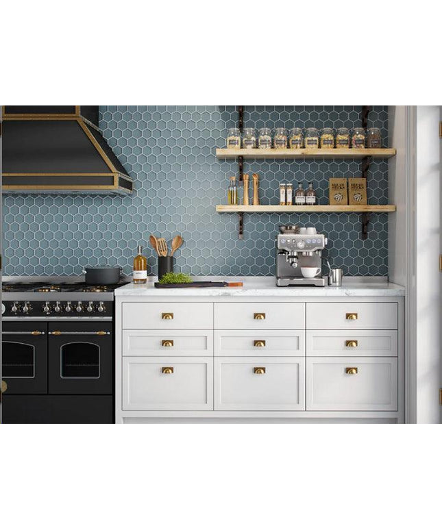 hexagon glass mosaic tile gloss 3 