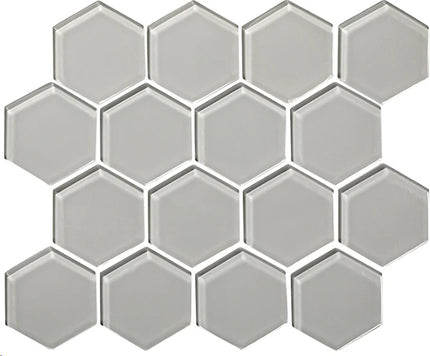 hexagon glass mosaic tile gloss 3 