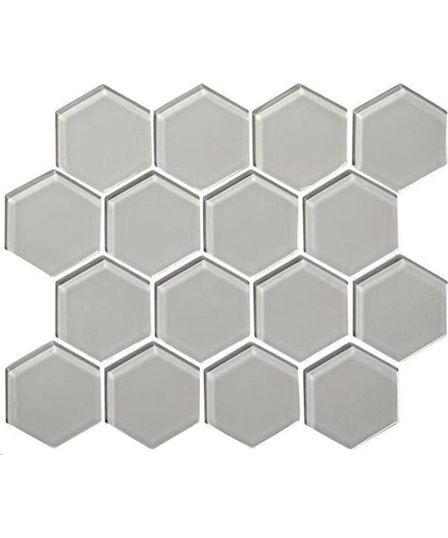 hexagon glass mosaic tile gloss 3 