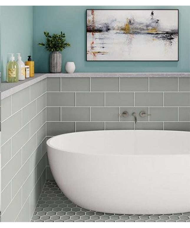 hexagon glass mosaic tile matte 3 