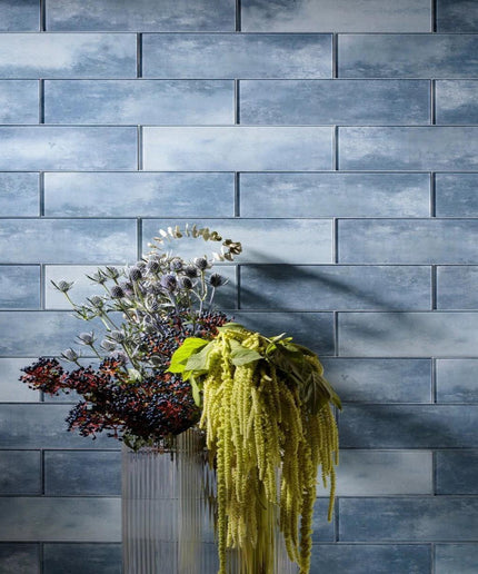 impressions blue wall tile