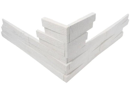 interwoven corner marble tile honed Alabaster Bush Hammered Corner