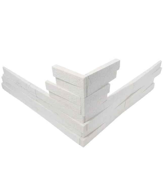 interwoven corner marble tile honed Alabaster Bush Hammered Corner