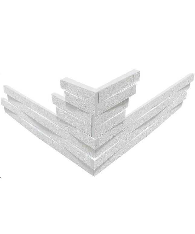 interwoven corner marble tile honed Moonlit Bush Hammered Corner