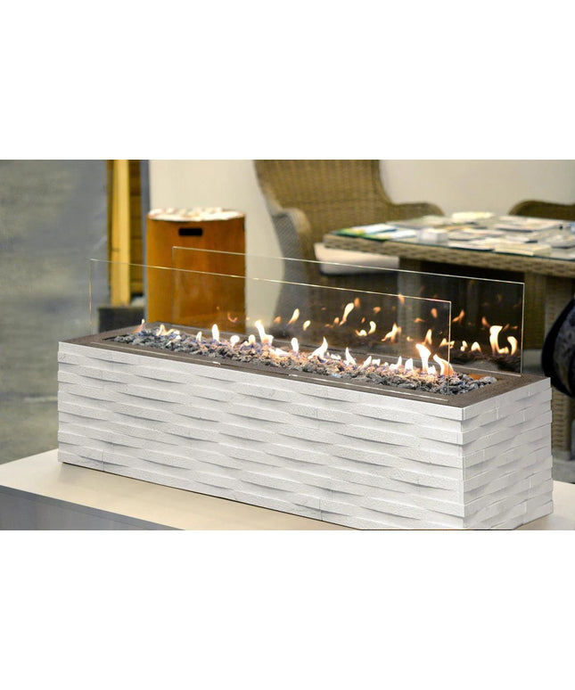 interwoven fireplace tile