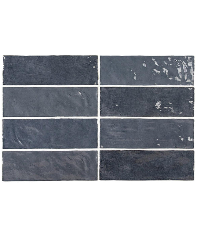 Set of dark gray tiles with a textured surface