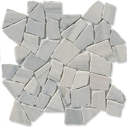 large random tumbled marble tile mosaic Large Random Island Mist