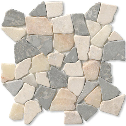 large random tumbled marble tile mosaic Large Random Kalahari