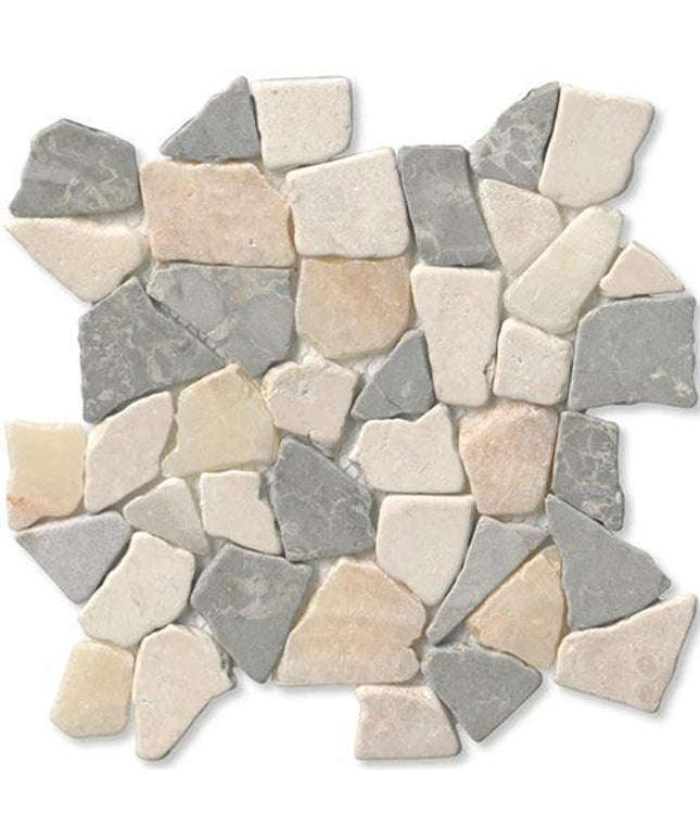large random tumbled marble tile mosaic Large Random Kalahari