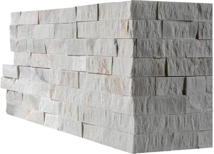 ledger corner split face textured wall tile Ledger Corner Alabaster