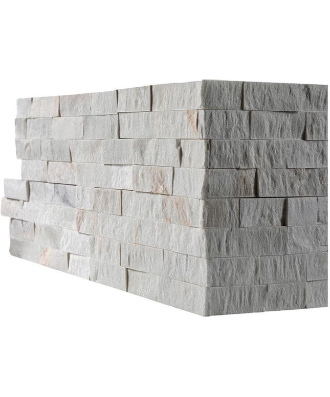 ledger corner split face textured wall tile Ledger Corner Alabaster