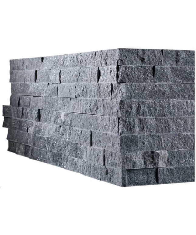 ledger corner split face textured wall tile Ledger Corner Charcoal Glint