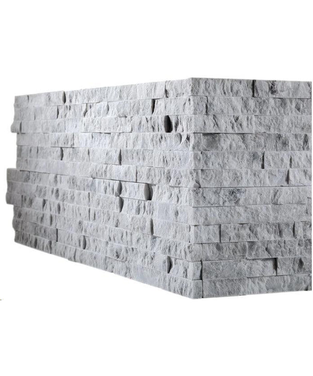 ledger corner split face textured wall tile Ledger Corner Hazy Grey