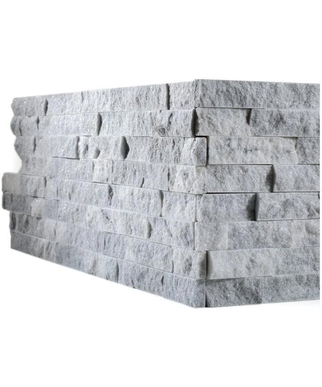 ledger corner split face textured wall tile Ledger Corner Moonlit